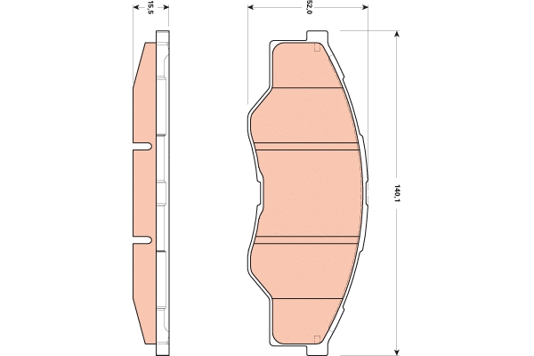 Brake Pad Set, disc brake (GDB3500)