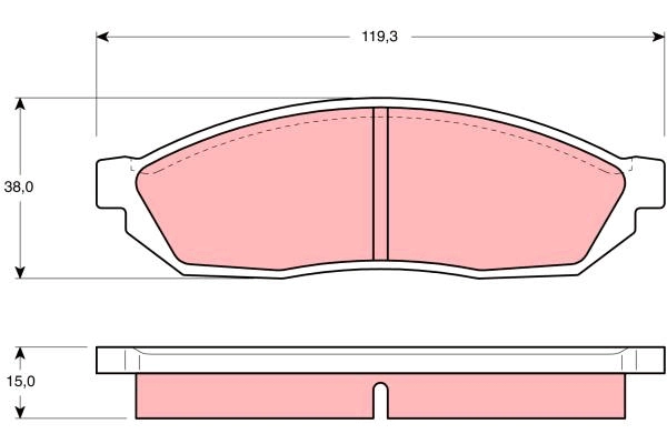 Brake Pad Set, disc brake (GDB254AT)