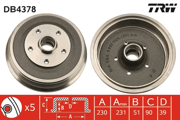 Brake Drum (DB4378)