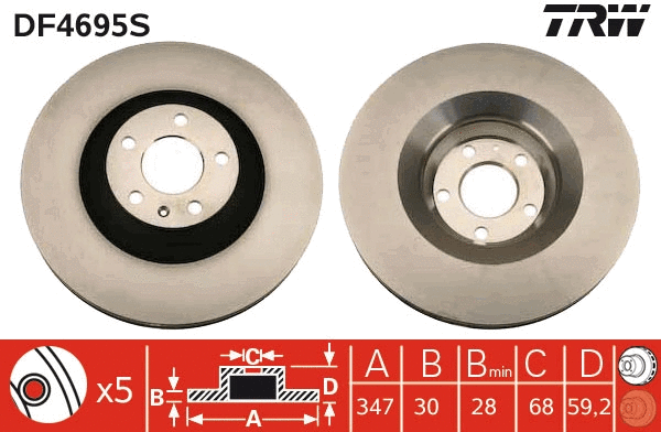 Brake Disc (DF4695S)