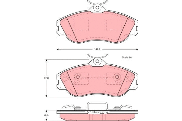 Brake Pad Set, disc brake (GDB815)
