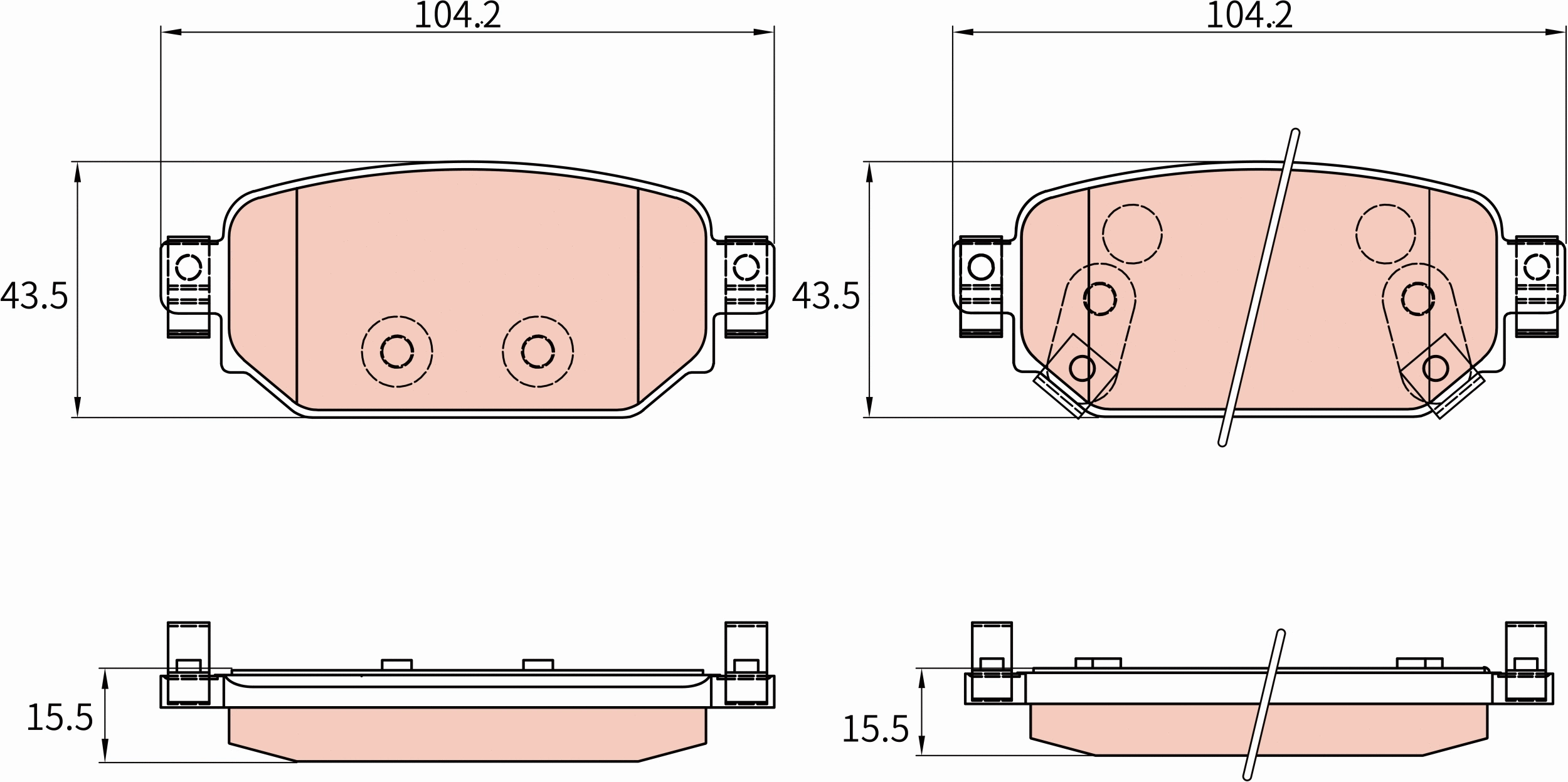 Brake Pad Set, disc brake (GDB8971DT)