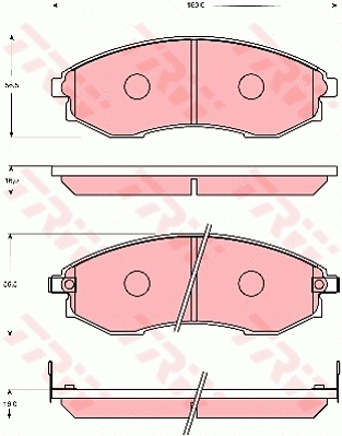 Brake Pad Set, disc brake (GDB7614)