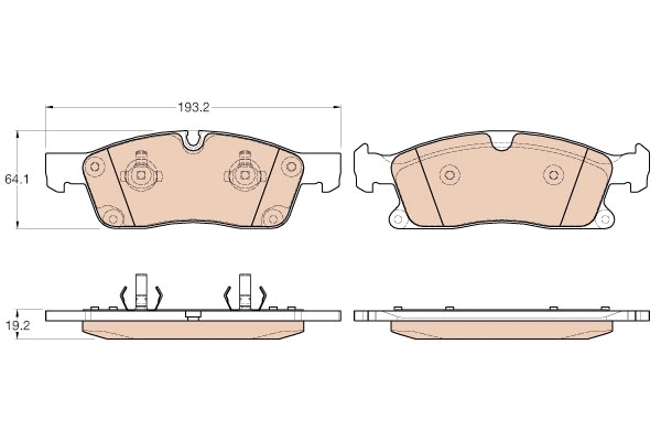 Brake Pad Set, disc brake (GDB1955)