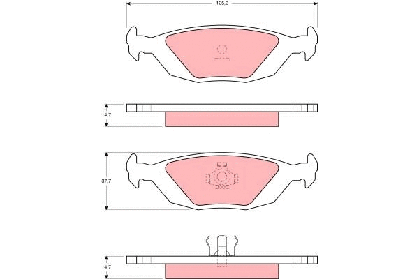 Brake Pad Set, disc brake (GDB392)