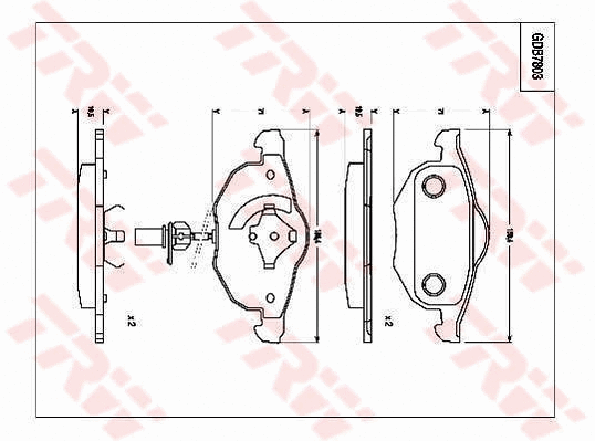 Brake Pad Set, disc brake (GDB7803)