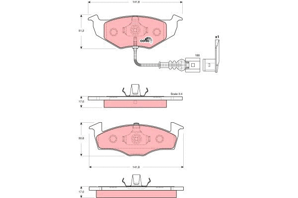 Brake Pad Set, disc brake (GDB1586)