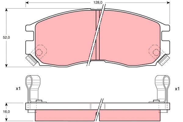 Brake Pad Set, disc brake (GDB1128)