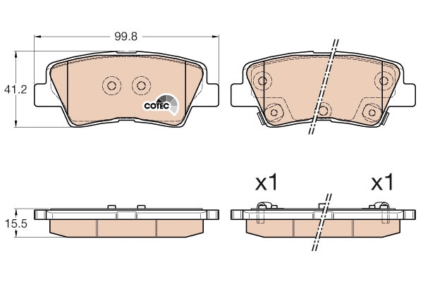 Brake Pad Set, disc brake (GDB3537)