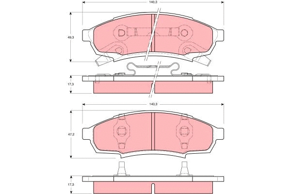 Brake Pad Set, disc brake (GDB4014)