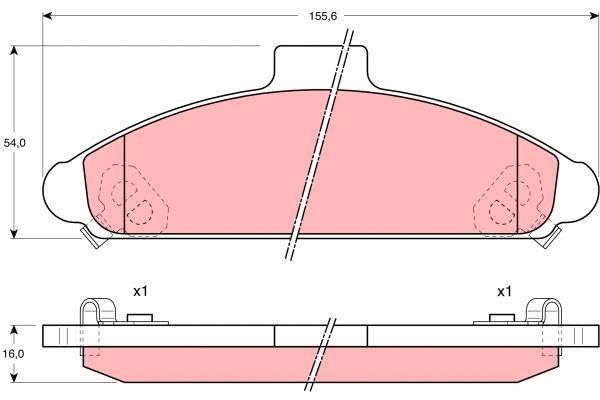 Brake Pad Set, disc brake (GDB1136)