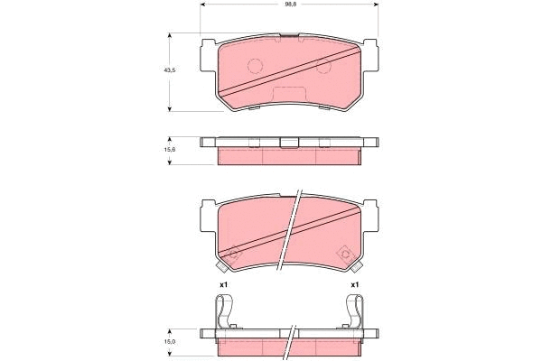 Brake Pad Set, disc brake (GDB3382)