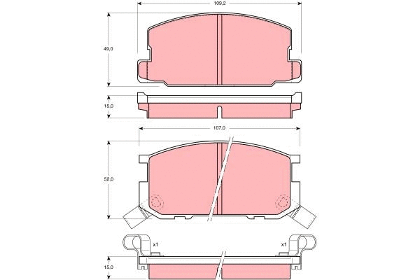Brake Pad Set, disc brake (GDB799)
