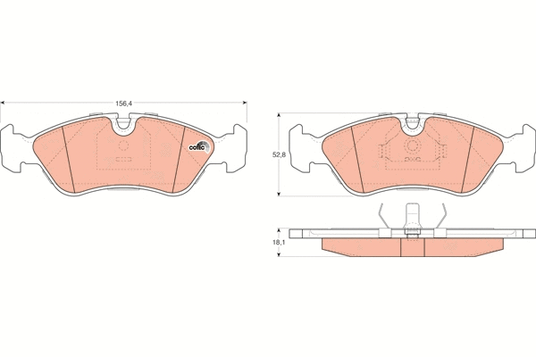 Brake Pad Set, disc brake (GDB951)