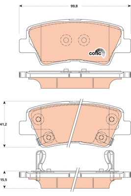Brake Pad Set, disc brake (GDB3494)