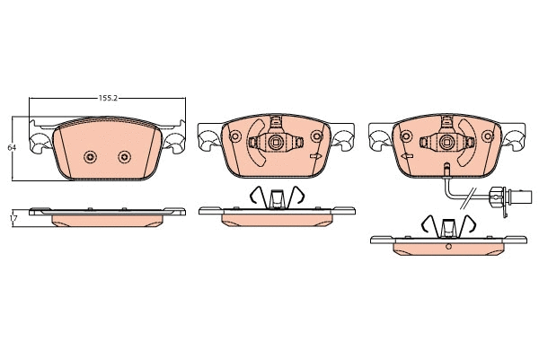 Brake Pad Set, disc brake (GDB2127)