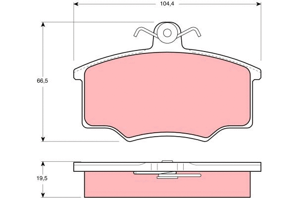Brake Pad Set, disc brake (GDB628)
