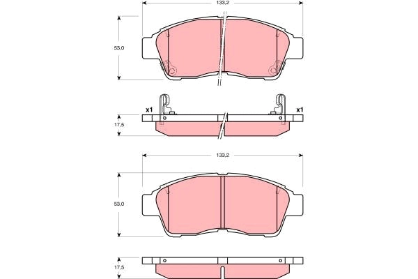 Brake Pad Set, disc brake (GDB3300AT)