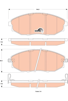Brake Pad Set, disc brake (GDB4179AT)
