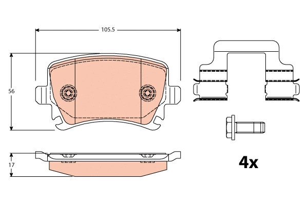 Brake Pad Set, disc brake (GDB2083)