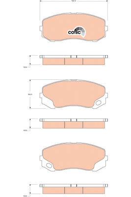 Brake Pad Set, disc brake (GDB3492)