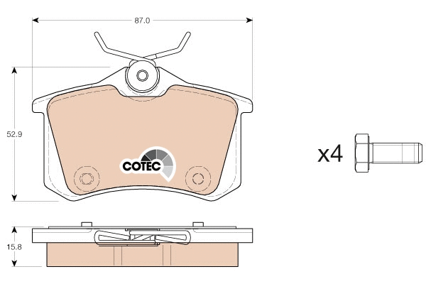 Brake Pad Set, disc brake (GDB1973)