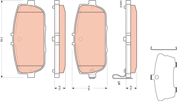 Brake Pad Set, disc brake (GDB3402)