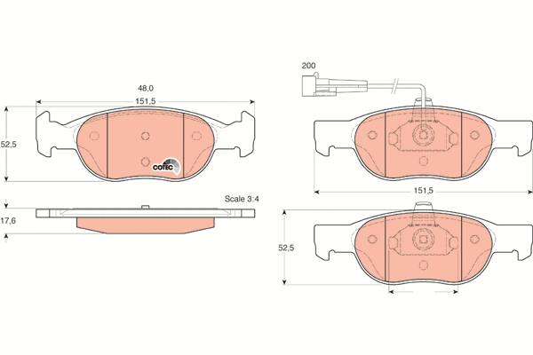 Brake Pad Set, disc brake (GDB1291)