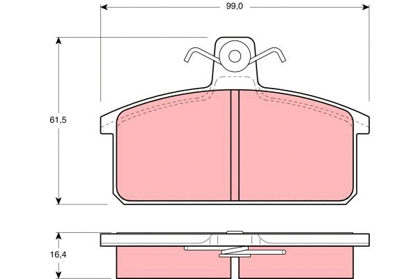 Brake Pad Set, disc brake (GDB657)
