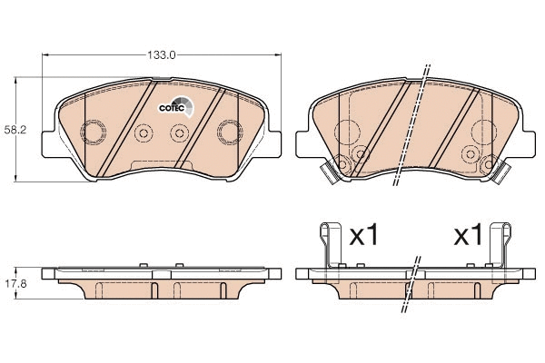 Brake Pad Set, disc brake (GDB3548)