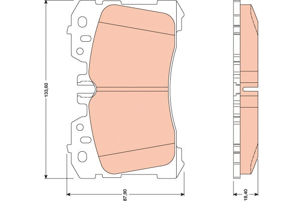 Brake Pad Set, disc brake (GDB3473)