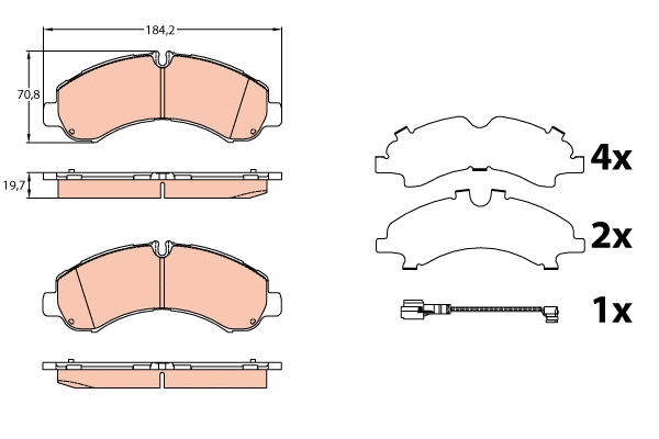 Brake Pad Set, disc brake (GDB3645)