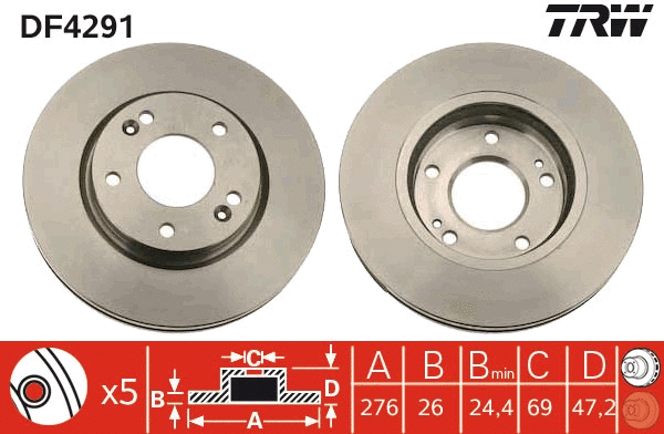 Brake Disc (DF4291)