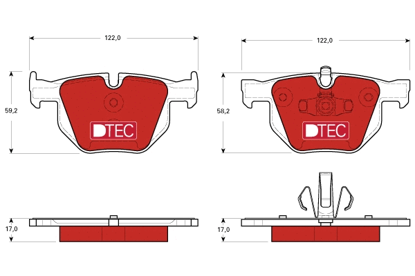 Brake Pad Set, disc brake (GDB1560DTE)
