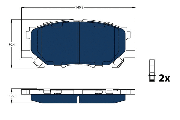 Brake Pad Set, disc brake (GDB3338BTE)