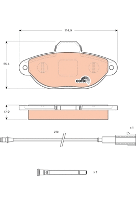 Brake Pad Set, disc brake (GDB1745)