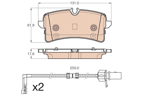 Brake Pad Set, disc brake (GDB1975)