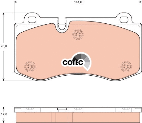 Brake Pad Set, disc brake (GDB1667)