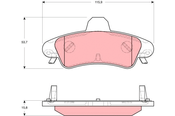 Brake Pad Set, disc brake (GDB1580)