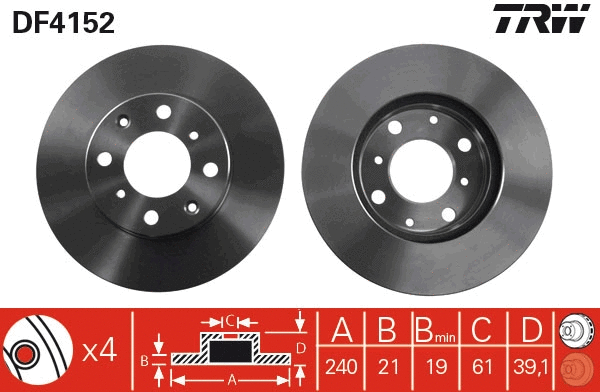 Brake Disc (DF4152)