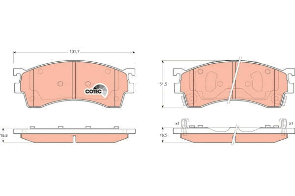 Brake Pad Set, disc brake (GDB3209)