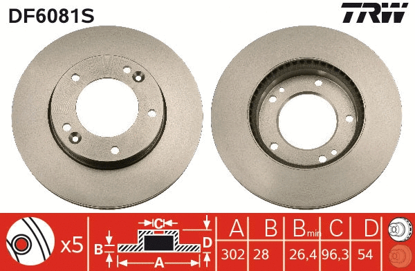 Brake Disc (DF6081S)