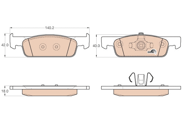 Brake Pad Set, disc brake (GDB2016)