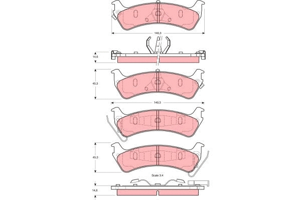 Brake Pad Set, disc brake (GDB4094)