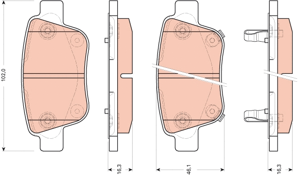 Brake Pad Set, disc brake (GDB3456)