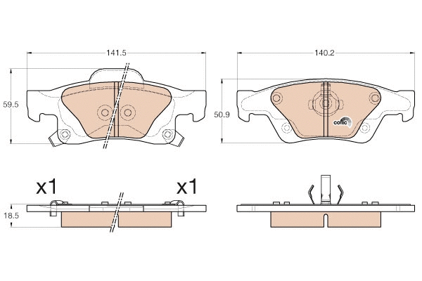 Brake Pad Set, disc brake (GDB4448)