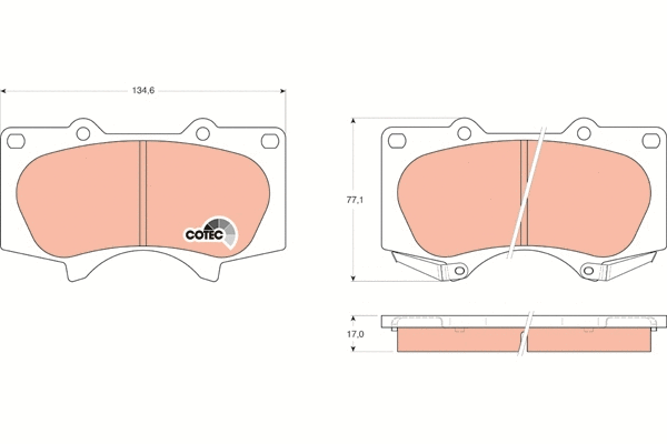 Brake Pad Set, disc brake (GDB3364)