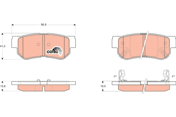 Brake Pad Set, disc brake (GDB3284AT)