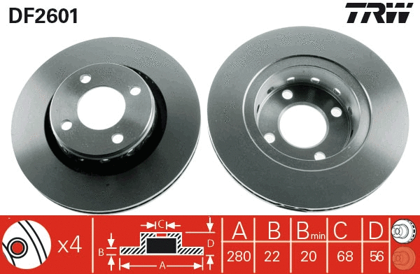 Brake Disc (DF2601)