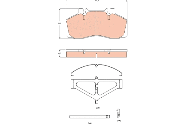 Brake Pad Set, disc brake (GDB5004)